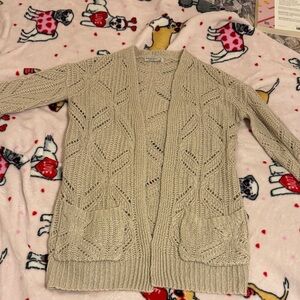 Arizona Jean Company Light Tan Knit Cardigan